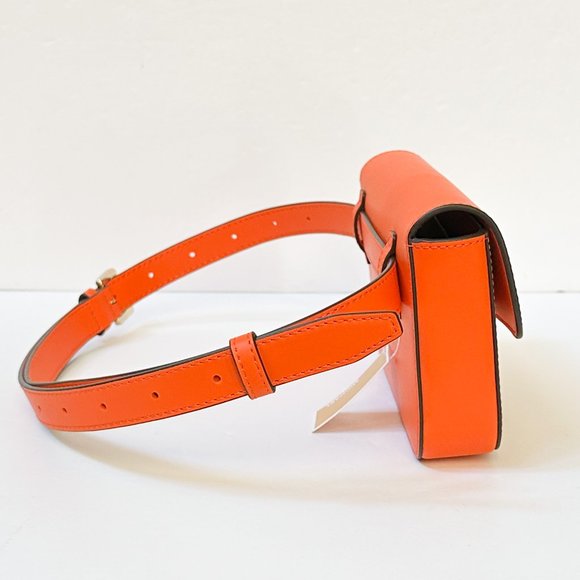 Michael Kors Sloan Editor Small Flap Belt Bag Fanny Pack Clutch Poppy - Picture 6 of 13